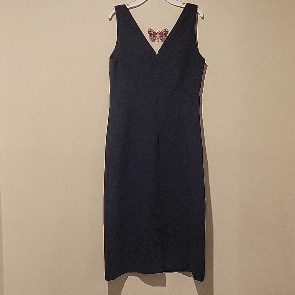 ❤️ NWT! CLUB MONACO BUTTON BACK VENT NAVY BLUE SHEATH DRESS, 2 - Picture 14 of 14